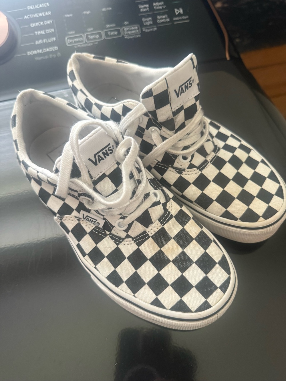 Vans Black and White Checkerboard Women's Sneakers